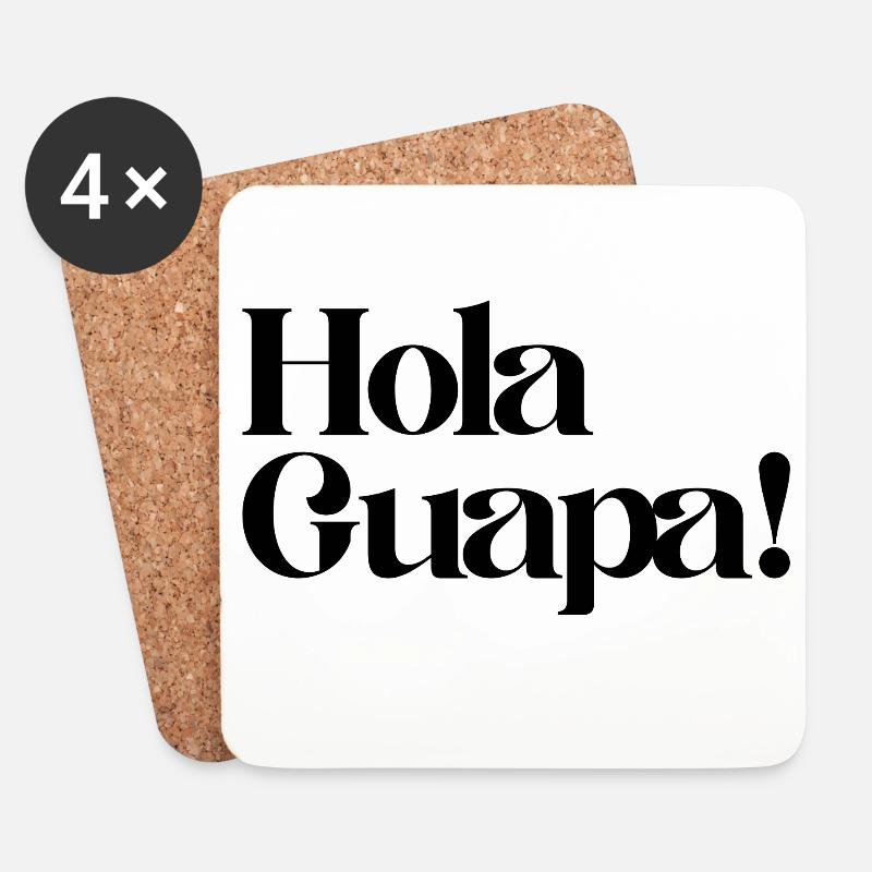 Hola Guapa! - Untersetzer (4er-Set) - Weiß