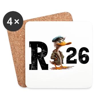 Pension 2026 Duck Pensioner Retired Funny - Coasters (set of 4) - white - Front