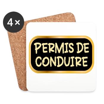 Driver's license - Coasters (set of 4) - white - Front