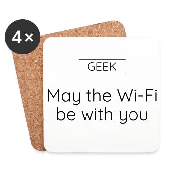 GEEK - May the Wi-Fi be with you - Coasters (set of 4) - white - Front