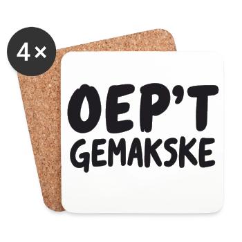 OEP’T GEMAKSKE. Chemises en dialecte anvers - Dessous de verre (lot de 4) - blanc - Devant