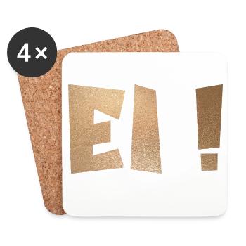 Eggshell Egg - Coasters (set of 4) - white - Front