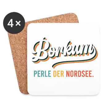 Borkum Island BORKUM THE PEARL OF THE NORTH SEA Funny - Coasters (set of 4) - white - Front