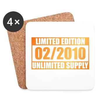 16th Birthday Limited Edition - ꝏ Supply 02/2010 - Coasters (set of 4) - white - Front