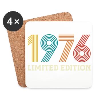 1976 édition Limitée Vintage 50 ans Anniversaire - Dessous de verre (lot de 4) - blanc - Devant
