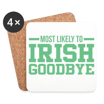 Probablement à l’adieu irlandais - Dessous de verre (lot de 4) - blanc - Devant