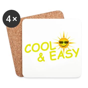 COOL & FACILE - Dessous de verre (lot de 4) - blanc - Devant