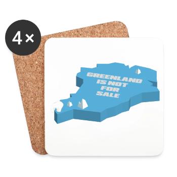 Le Groenland n’est pas à vendre (édition 3D) - Dessous de verre (lot de 4) - blanc - Devant