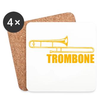 Relax Trombone Trombone Player Trombonist - Coasters (set of 4) - white - Front
