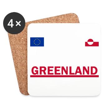 Ich stehe zu Grönland - Untersetzer (4er-Set) - Weiß - Vorne