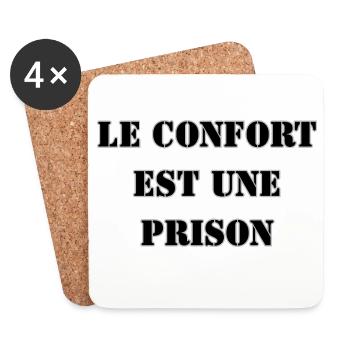 COMFORT IS A PRISON - Coasters (set of 4) - white - Front
