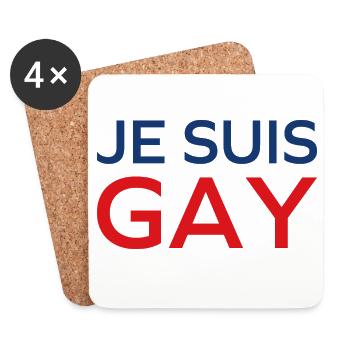 I am gay - Coasters (set of 4) - white - Front
