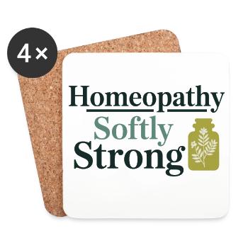 Homöopathie Softly Strong Professioneller Praktiker - Untersetzer (4er-Set) - Weiß - Vorne