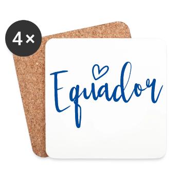 Ecuador Heart Women's Love Ecuador - Untersetzer (4er-Set) - Weiß - Vorne
