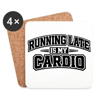 Running Late Is My Cardio Saying College - Coasters (set of 4) - white - Front
