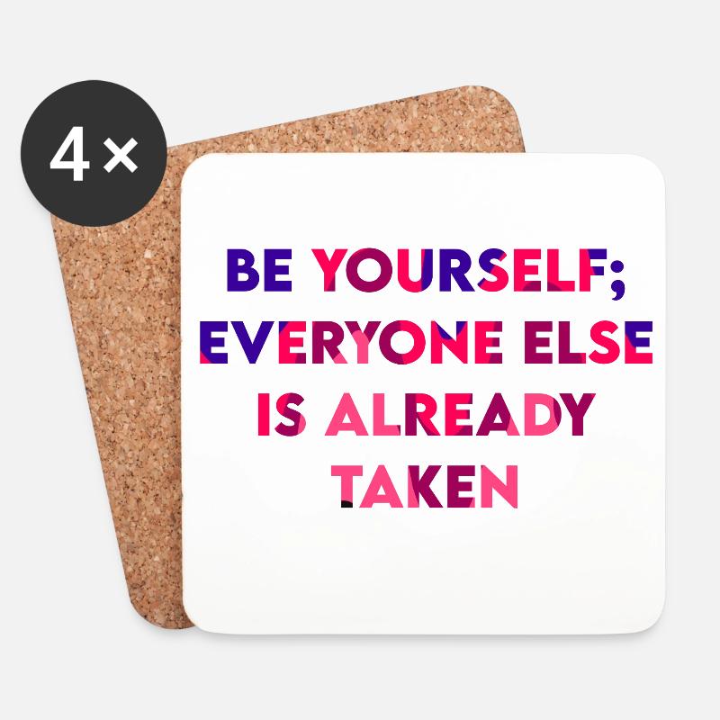 Be Yourself - Untersetzer (4er-Set) - Weiß