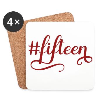 Fifteen 15. Geburtstag 15 Jahre Fünfzehn #fifteen - Untersetzer (4er-Set) - Weiß - Vorne