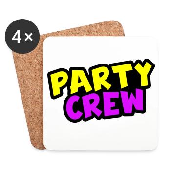 Party Crew - Untersetzer (4er-Set) - Weiß - Vorne
