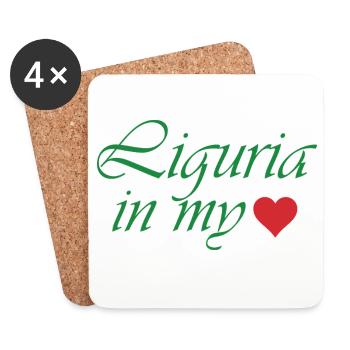 Liguria in my heart - Coasters (set of 4) - white - Front