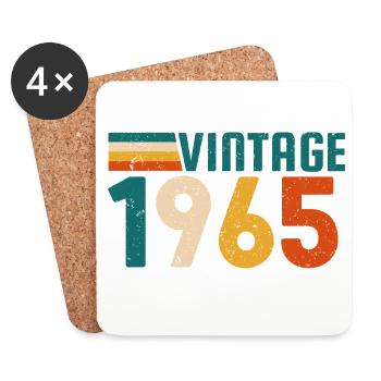 Vintage 1965 Birthday Gifts - Untersetzer (4er-Set) - Weiß - Vorne
