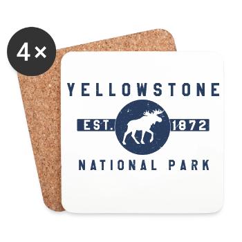 Yellowstone National Park Est 1872 - Coasters (set of 4) - white - Front