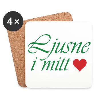 Illumine mon cœur - Dessous de verre (lot de 4) - blanc - Devant