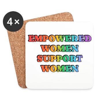 Les femmes autonomes soutiennent les femmes - Dessous de verre (lot de 4) - blanc - Devant