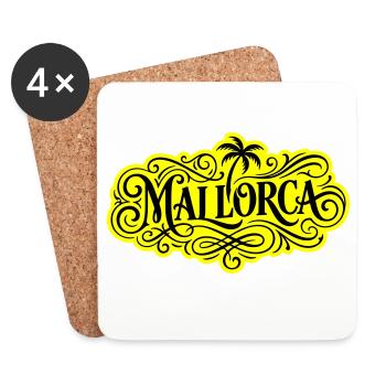 Mallorca Palmen - Untersetzer (4er-Set) - Weiß - Vorne