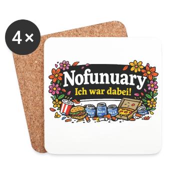 Nofunuary - Untersetzer (4er-Set) - Weiß - Vorne