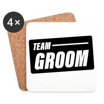 team_groom - Coasters (set of 4) - white - Front