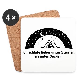 Sternenbogen Kranz - Untersetzer (4er-Set) - Weiß - Vorne