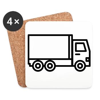 Lkw - Untersetzer (4er-Set) - Weiß - Vorne