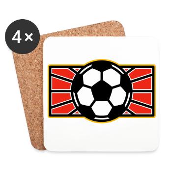 Crimson Football Wappen - Untersetzer (4er-Set) - Weiß - Vorne