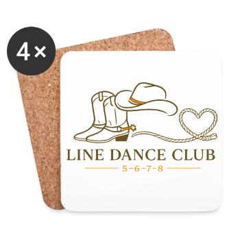 Linedance Club - Untersetzer (4er-Set) - Weiß - Vorne