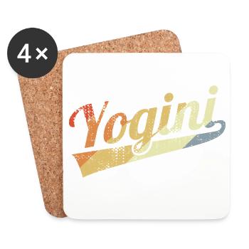 Vintage Yogini - Coasters (set of 4) - white - Front