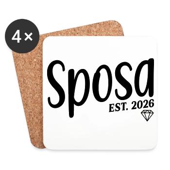 Italian Bride 2026 - Coasters (set of 4) - white - Front