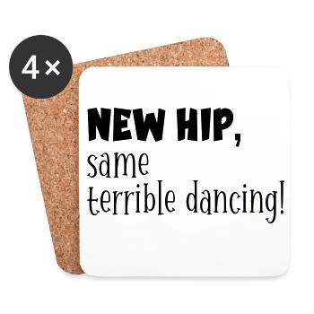 Hips - Funny Dancing - Coasters (set of 4) - white - Front