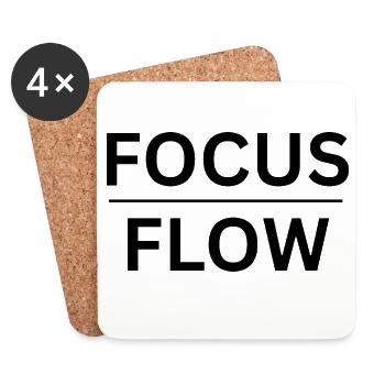 Focus & Flow - Minimalist Edition - Untersetzer (4er-Set) - Weiß - Vorne