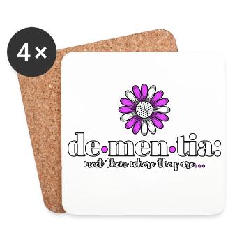 Rencontrez-les là où ils sont Purple Dementia Awareness - Dessous de verre (lot de 4) - blanc - Devant