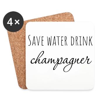 Save water... - Untersetzer (4er-Set) - Weiß - Vorne