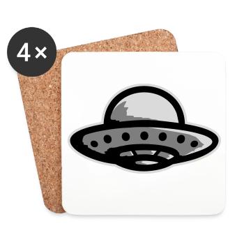 Ufo Alien Get In Loser Lustig Ufo Entführung Zitat - Untersetzer (4er-Set) - Weiß - Vorne