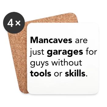 Mancaves - Dessous de verre (lot de 4) - blanc - Devant