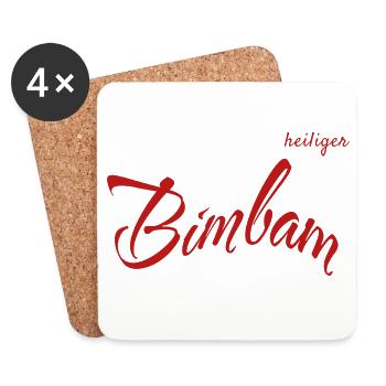 Heiliger Bimbam – Humorvolles Statement Design - Untersetzer (4er-Set) - Weiß - Vorne