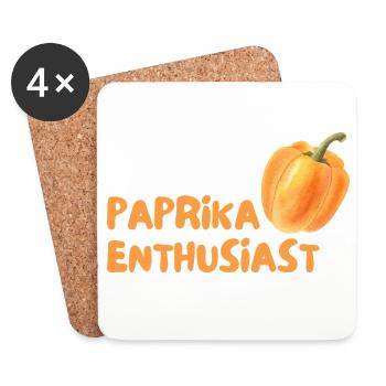 Paprika Enthusiast - Untersetzer (4er-Set) - Weiß - Vorne