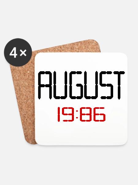40e anniversaire, août 1986 - Dessous de verre (lot de 4) - blanc