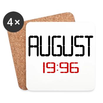 August 1996 - 30. Geburtstag - Untersetzer (4er-Set) - Weiß - Vorne