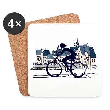 Cyclist - Coasters (set of 4) - white - Front