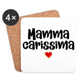 Mamma Carissima, Italia - Coasters (set of 4) - white - Front