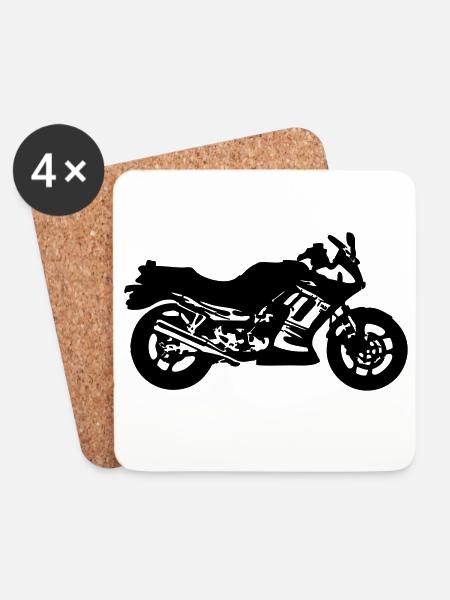 Motorrad , Ninja , Japan , Rennmaschine , (25) - Untersetzer (4er-Set) - Weiß
