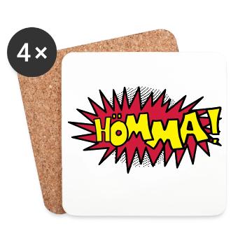 Comic Hömma - Untersetzer (4er-Set) - Weiß - Vorne